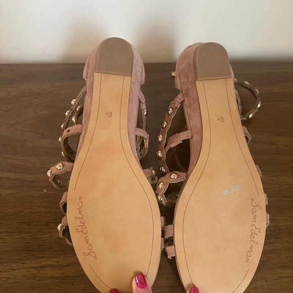 Sam Edelman Pink Studded Women's Sandals - Picture 3 of 4